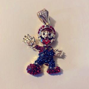 Super Mario diamond pendant